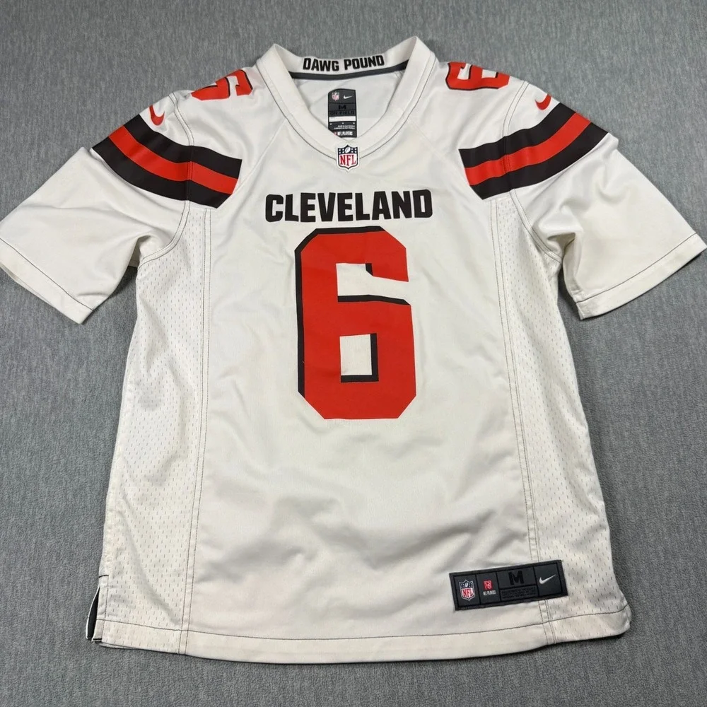 Nike Jersey Mens Medium White Baker Mayfield Cleveland‎ Browns NFL On Field Sewn